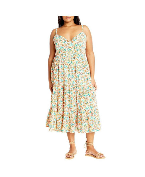 Plus Size Ditsy Daisy Dress