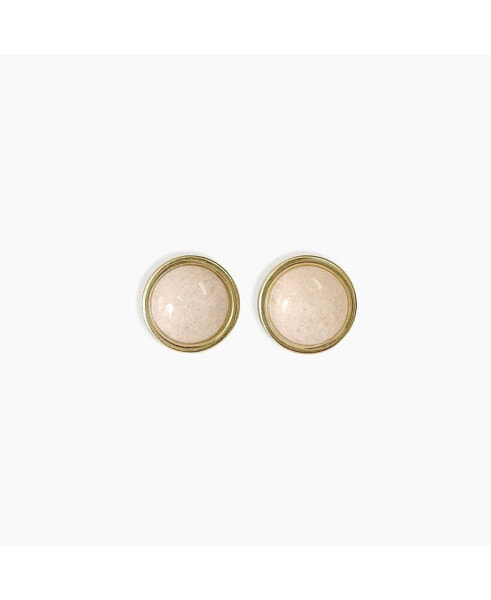 Round Serenity Stone Studs