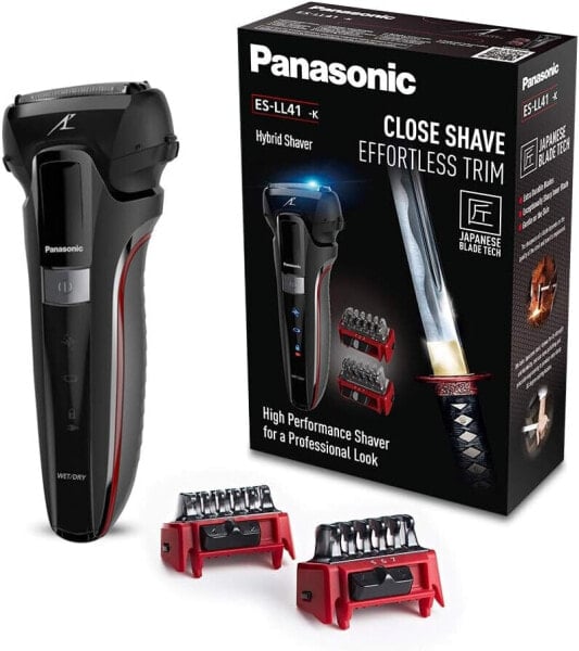 Электробритва Panasonic Series 500 ES-LL41 Hybrid Razor, 3-в-1 Бритва для бритья, стрижки и стайлинга, 2 насадки, черная