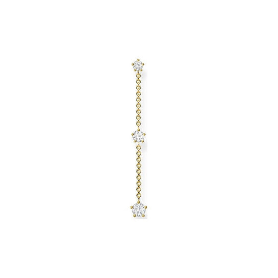 Thomas Sabo Ohrring Einzel Charming 925 Sterlingsilber Gelbgold vergoldet Charming Zirkonia H2150-414-14