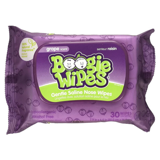Салфетки для носа детские BOOGIE WIPES Виноградные 30 шт