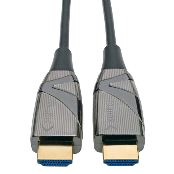 Tripp P568-20M-FBR 4K HDMI Fiber Active Optical Cable (AOC) - 4K 60 Hz - HDR - 4:4:4 (M/M) - 20 m (65 ft.) - 20 m - HDMI Type A (Standard) - HDMI Type A (Standard) - 3D - 18 Gbit/s - Black