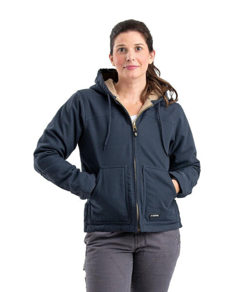 Plus Size Lined Softstone Duck Hooded Jacket