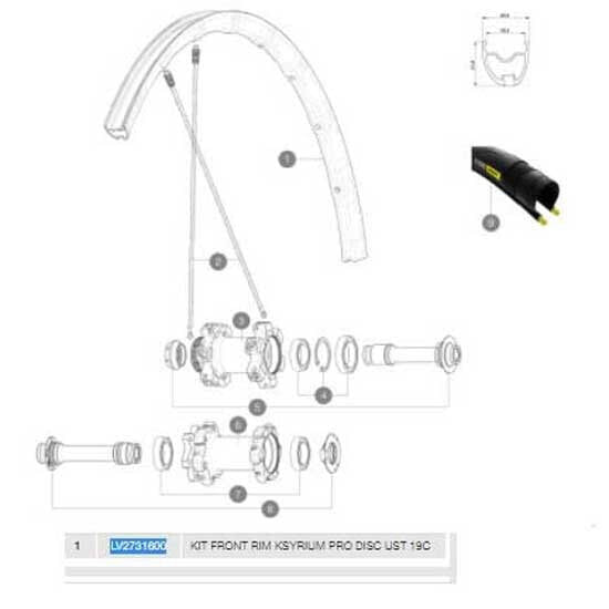 MAVIC Ksyrium Pro UST Disc 19C Front Rim