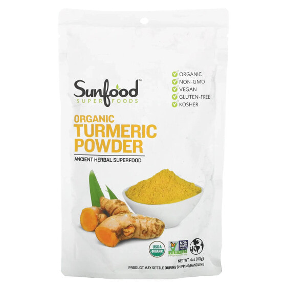 Sunfood, Органическая куркума в порошке, 113 г (4 унции)