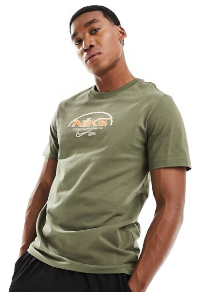 Nike Training graphic t-shirt in olive green