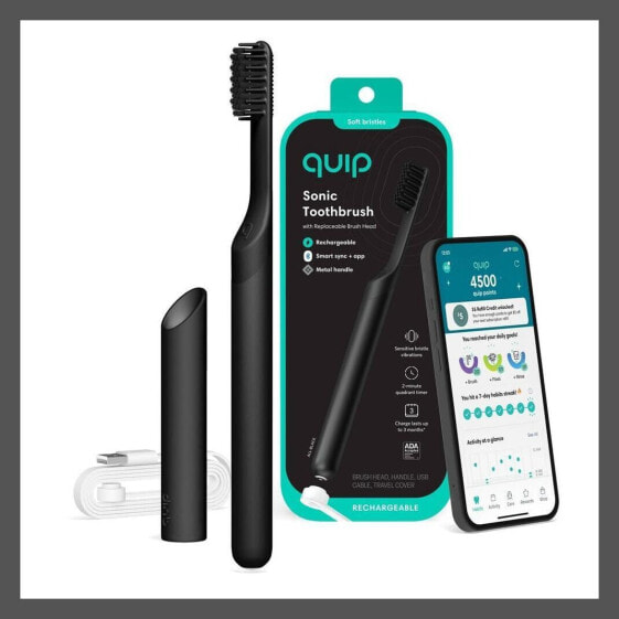 quip Smart Recharge Metal Electric Toothbrush - Black