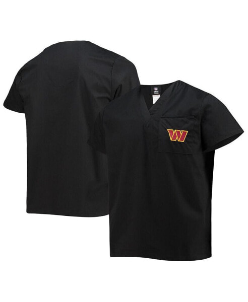 Мужская рубашка Concepts Sport Washington Commanders черного цвета с V-образным вырезом