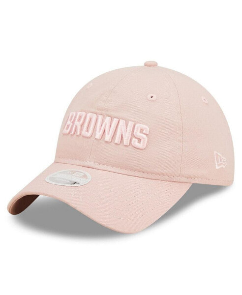 Головной убор женский New Era розовый Cleveland Browns Core Classic 2.0 Тональный регулируемый кепи 9TWENTY