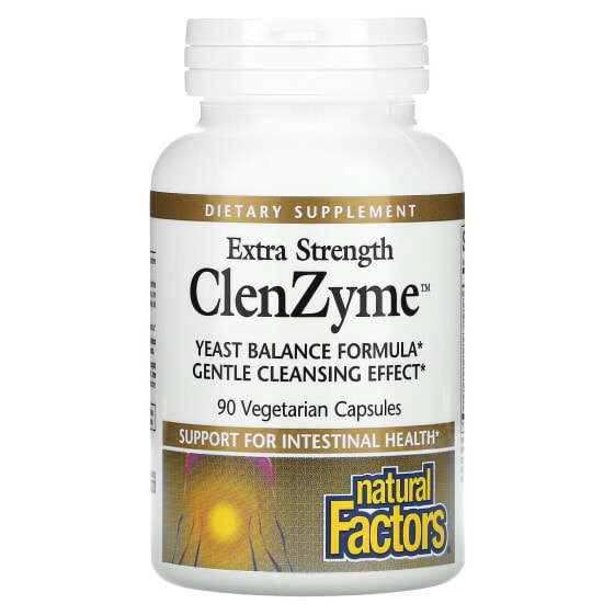 Капсулы натуральные Natural Factors Extra Strength ClenZyme, 90 штук