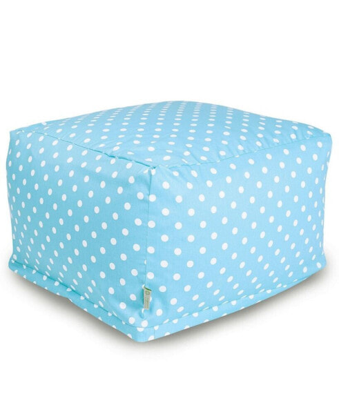 Small Polka Dot Ottoman Square Pouf 27" x 17"