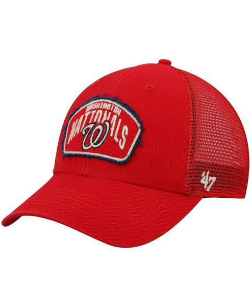 Men's '47 Red Washington Nationals Cledus MVP Trucker Snapback Hat