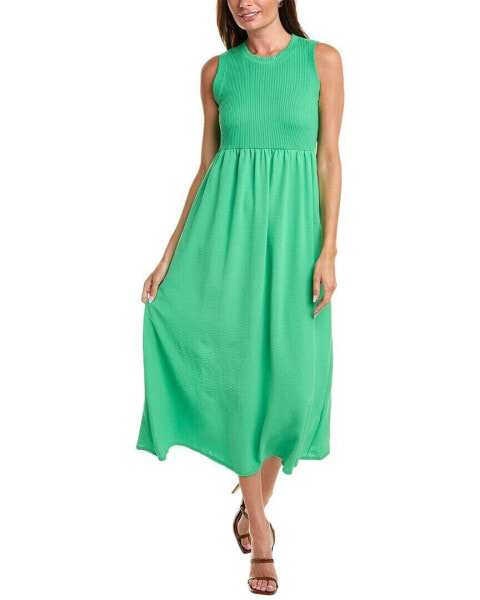 Isaac Mizrahi Airflow Midi Dress Women's Green S