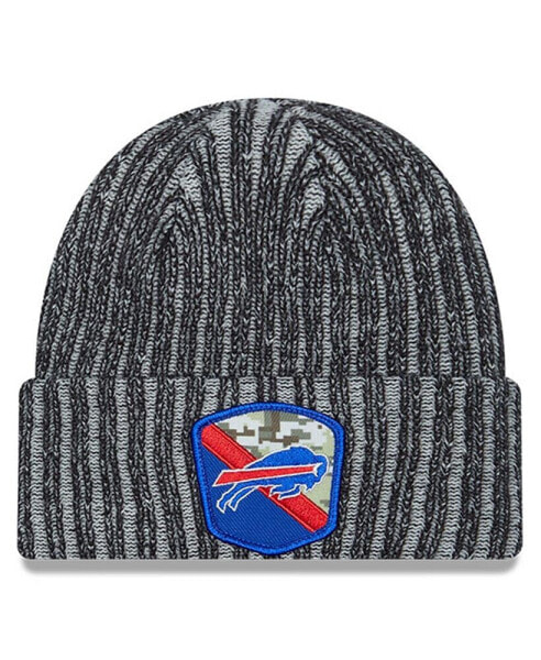 Men's Black Buffalo Bills 2023 Salute To Service Cuffed Knit Hat