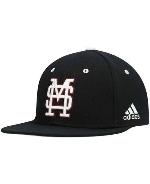 Men's Black Mississippi State Bulldogs On-Field Baseball Fitted Hat