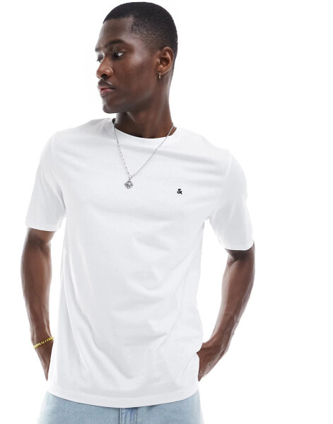 Jack & Jones t-shirt with & logo in white