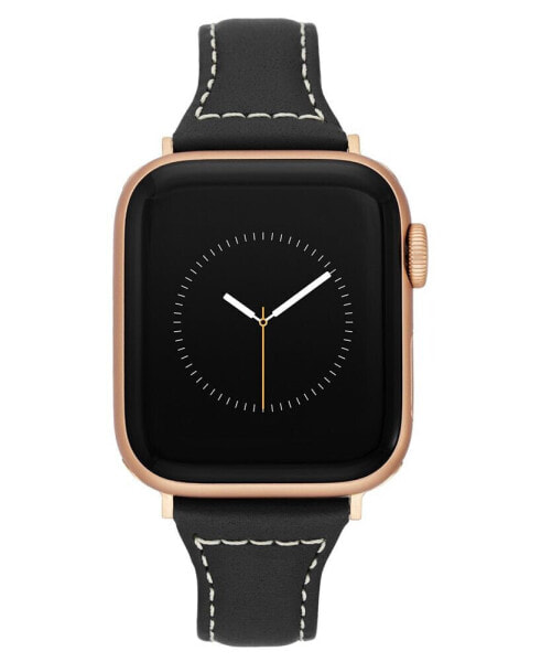 Ремешок для часов Anne Klein женский из премиальной кожи, совместимый с Apple Watch 42/44/45/Ultra/Ultra 2 черный