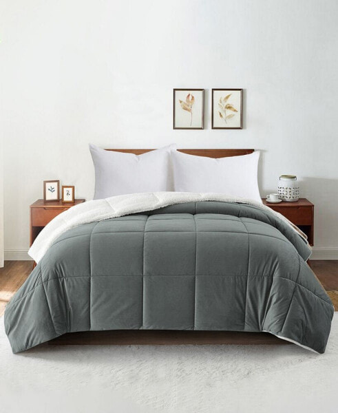 Sherpa Reversible Comforter, Queen