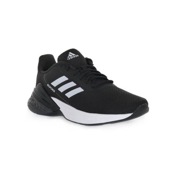 Мужские кроссовки спортивные для бега черные текстильные низкие Adidas Response SR