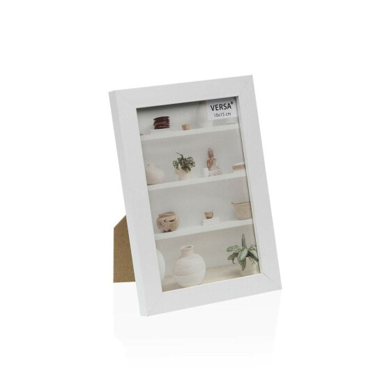 Photo frame Versa White MDF Wood Vintage 1,2 x 12 x 17 cm