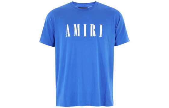 AMIRI 棉质圆领短袖T恤 男款 蓝色 送礼推荐 / Футболка AMIRI T PS22MJL001424