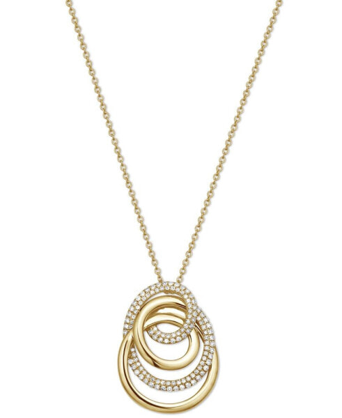 EFFY® Diamond Multi Swirl 18" Pendant Necklace (3/8 ct. t.w.) in 14k Gold