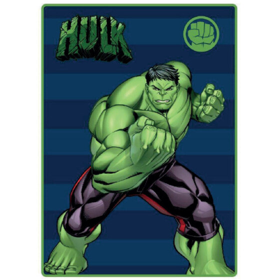 Одеяло The Avengers Hulk 100 x 140 см Синий Зеленый полиэстер