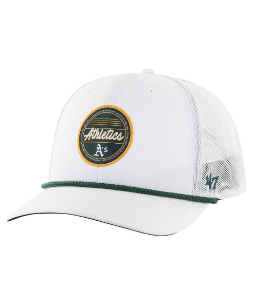 Men's White Oakland Athletics Fairway Trucker Adjustable Hat