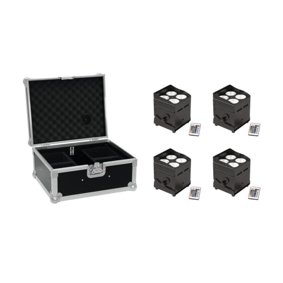 Eurolite Set 4x AKKU UP-4 QCL QuickDMX + Case