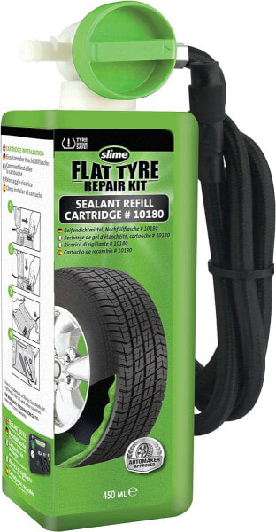 Slime 50129 Tyre Repair Kit for Flat Tyres, Emergency Kit, Includes Sealant and Tyre Compressor Suitable for Cars and Other Highway Vehicles, 10 Minutes Repair