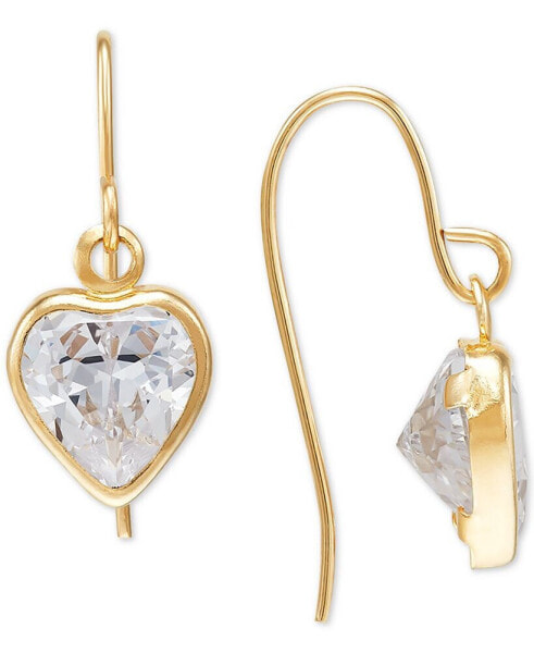 Серьги Macy's CZ Heart   14k Gold