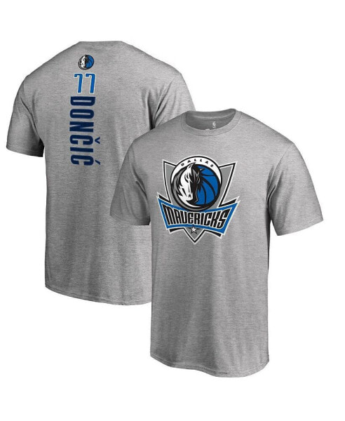 Men's Luka Doncic Heather Gray Dallas Mavericks Backer T-shirt