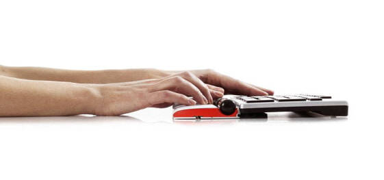 Contour Design RollerMouse Red - Ambidextrous - Rollerbar - USB Type-A - 2800 DPI - Black - Red - Silver