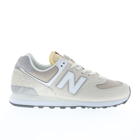 New Balance 574 U574RCD Mens Beige Suede Lace Up Lifestyle Sneakers Shoes