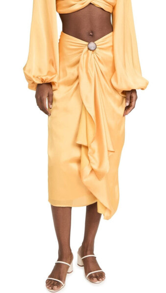 Andrea Iyamah Women's Behati Skirt, Yellow, M