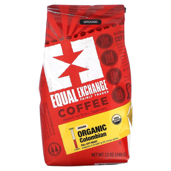 Organic Coffee, Colombian, Ground, Full City Roast, 12 oz (340 g)