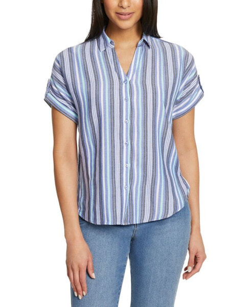 Women's Demi Short-Sleeve Button Front Shirt