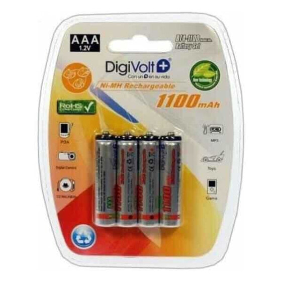 DIGIVOLT AAA/R3 1100mAh BT4-1100 Rechargeable Battery 4 Units