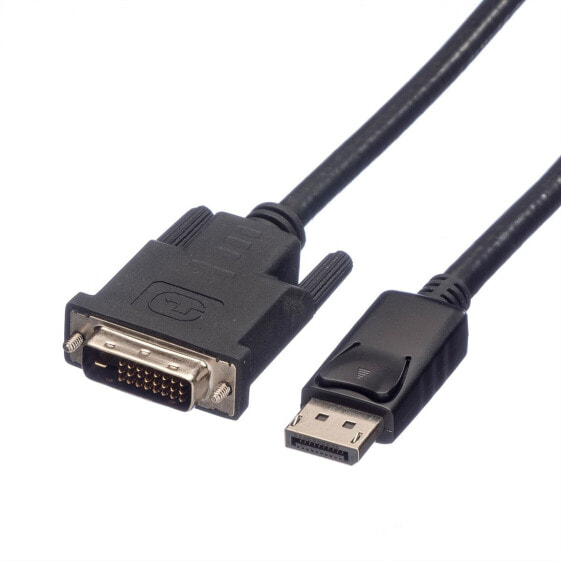 ROLINE DisplayPort Cable - DP-DVI (24+1) - LSOH - M/M 2 m - 2 m - DisplayPort - DVI - Male - Male - Straight