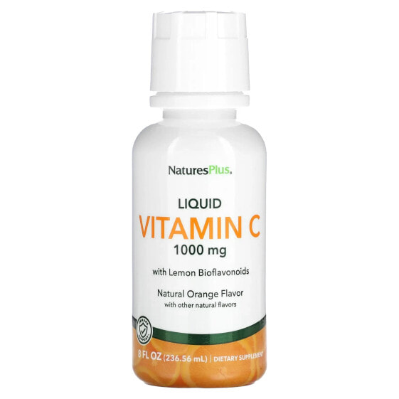 Витамин C жидкий Nature's Plus, натуральный апельсин, 1000 мг, 8 унций (236,56 мл)