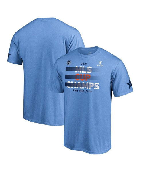 Men's Sky Blue New York City FC 2021 MLS Cup Champions Five Points T-shirt