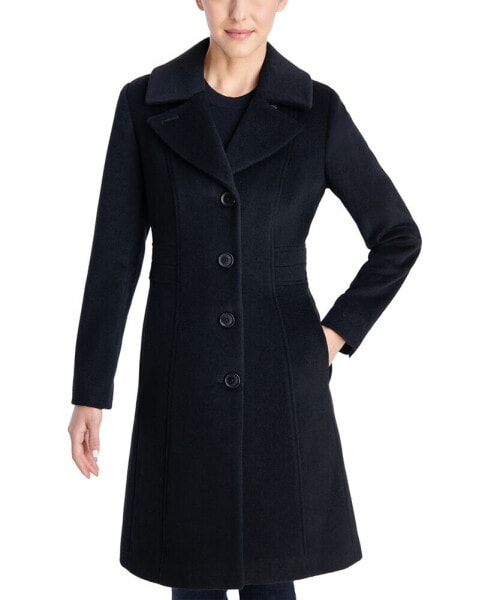 Women's Single-Breasted Wool Blend Walker Coat, Created for Macy's