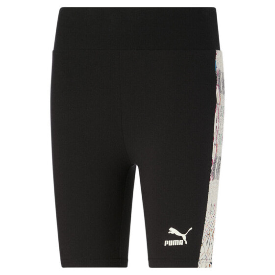 Puma Iconic T7 Artisan 7 Inch Bike Shorts Womens Black Athletic Casual 62259201