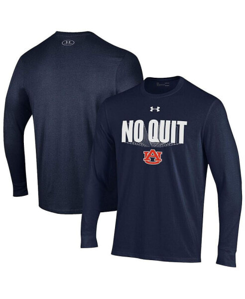 Men's Navy Auburn Tigers Shooter Performance Long Sleeve T-shirt