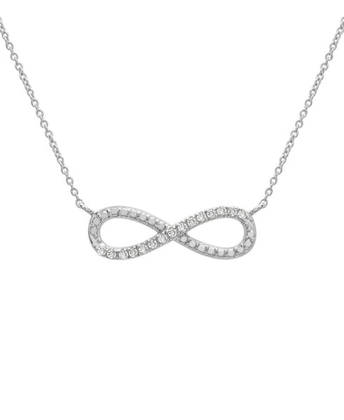 Diamond Infinity 18" Pendant Necklace (1/10 ct. t.w.) in Sterling Silver