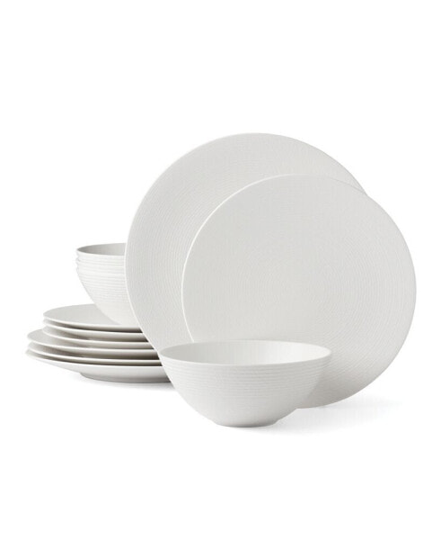 LX Collective Dinnerware 12-Piece Set, Service for 4