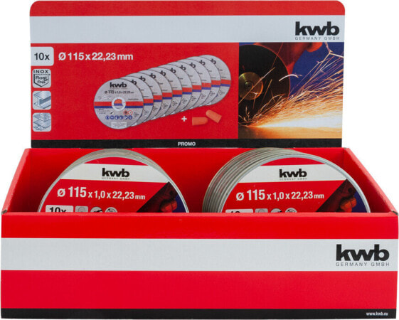 kwb 712021 Trennscheiben-Set 10teilig 115 mm 22.23 10 St.