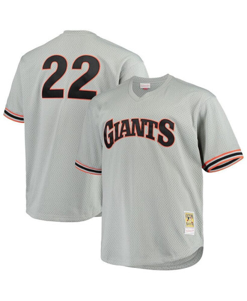 Men's Will Clark Gray San Francisco Giants Big and Tall Cooperstown Collection Mesh Batting Practice Jersey