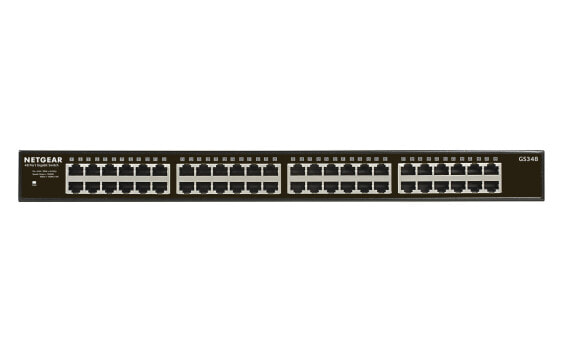 Netgear GS348 - Unmanaged - Gigabit Ethernet (10/100/1000) - Rack mounting - 1U