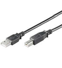 Wentronic Goobay 0.25m USB 2.0 A/B, 0.25 m, USB A, USB B, USB 2.0, Male/Male, Black